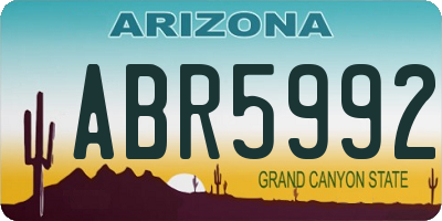 AZ license plate ABR5992