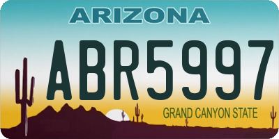 AZ license plate ABR5997