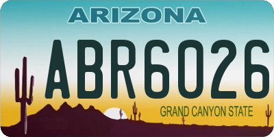 AZ license plate ABR6026