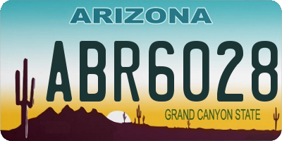 AZ license plate ABR6028