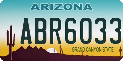 AZ license plate ABR6033