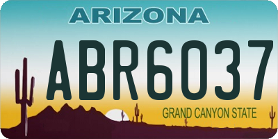 AZ license plate ABR6037