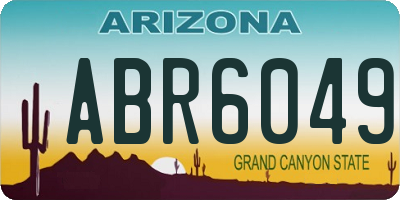 AZ license plate ABR6049