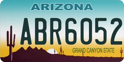 AZ license plate ABR6052