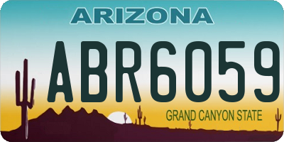 AZ license plate ABR6059