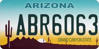 AZ license plate ABR6063