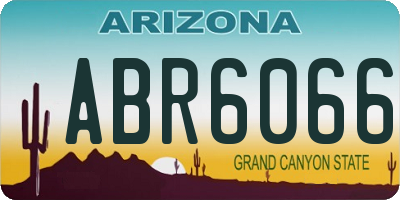 AZ license plate ABR6066
