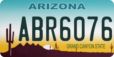 AZ license plate ABR6076
