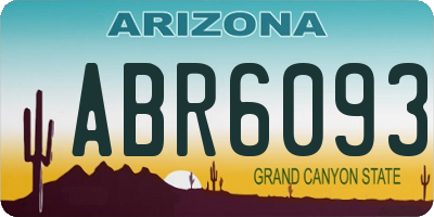 AZ license plate ABR6093