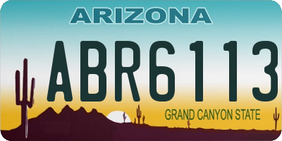 AZ license plate ABR6113