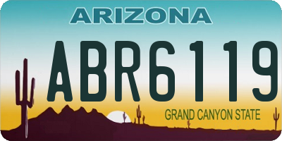AZ license plate ABR6119