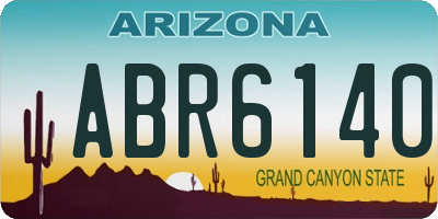 AZ license plate ABR6140
