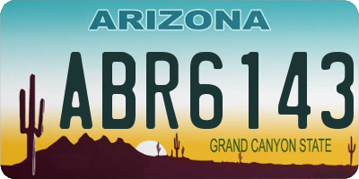 AZ license plate ABR6143