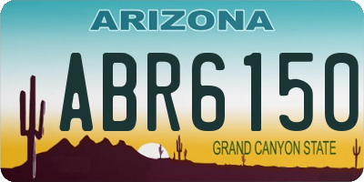 AZ license plate ABR6150