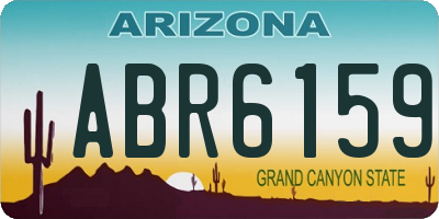 AZ license plate ABR6159