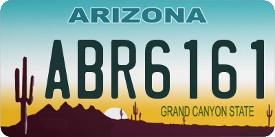 AZ license plate ABR6161