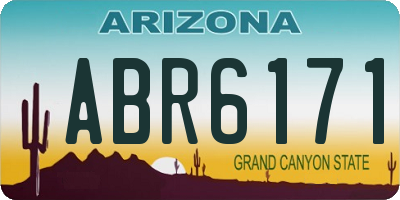 AZ license plate ABR6171