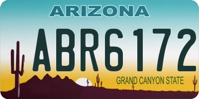 AZ license plate ABR6172