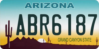 AZ license plate ABR6187