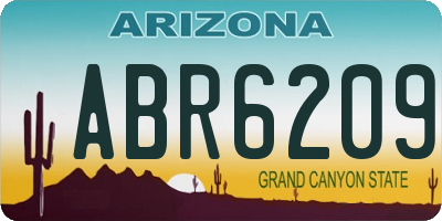 AZ license plate ABR6209