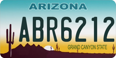 AZ license plate ABR6212