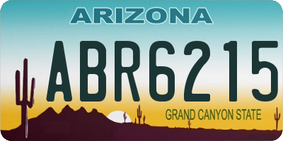 AZ license plate ABR6215