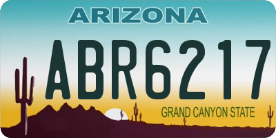 AZ license plate ABR6217