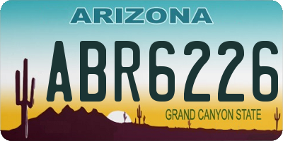 AZ license plate ABR6226