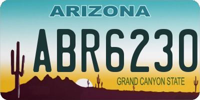 AZ license plate ABR6230