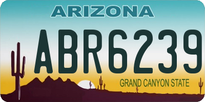 AZ license plate ABR6239