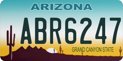 AZ license plate ABR6247