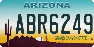 AZ license plate ABR6249