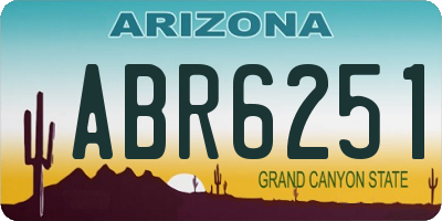 AZ license plate ABR6251