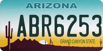 AZ license plate ABR6253
