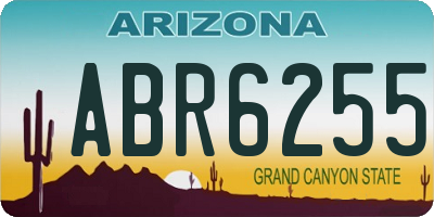 AZ license plate ABR6255