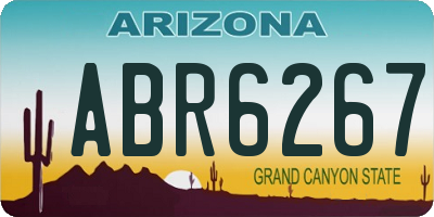 AZ license plate ABR6267