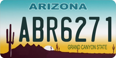 AZ license plate ABR6271