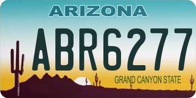 AZ license plate ABR6277