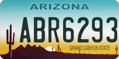 AZ license plate ABR6293
