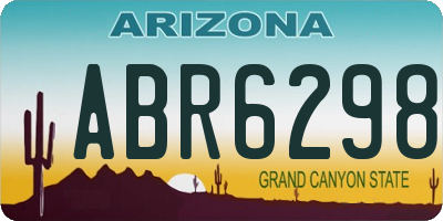 AZ license plate ABR6298