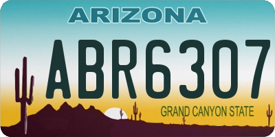 AZ license plate ABR6307
