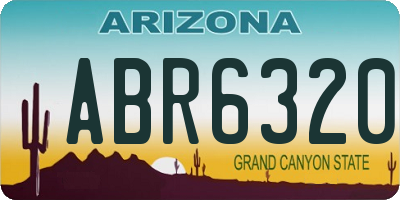 AZ license plate ABR6320