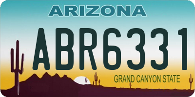 AZ license plate ABR6331