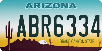 AZ license plate ABR6334