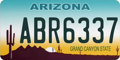 AZ license plate ABR6337