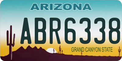 AZ license plate ABR6338