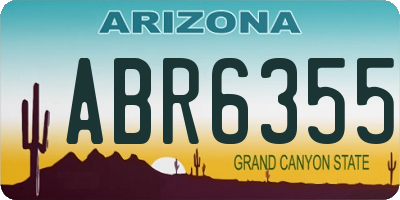 AZ license plate ABR6355