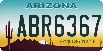 AZ license plate ABR6367