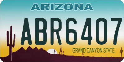 AZ license plate ABR6407