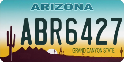 AZ license plate ABR6427